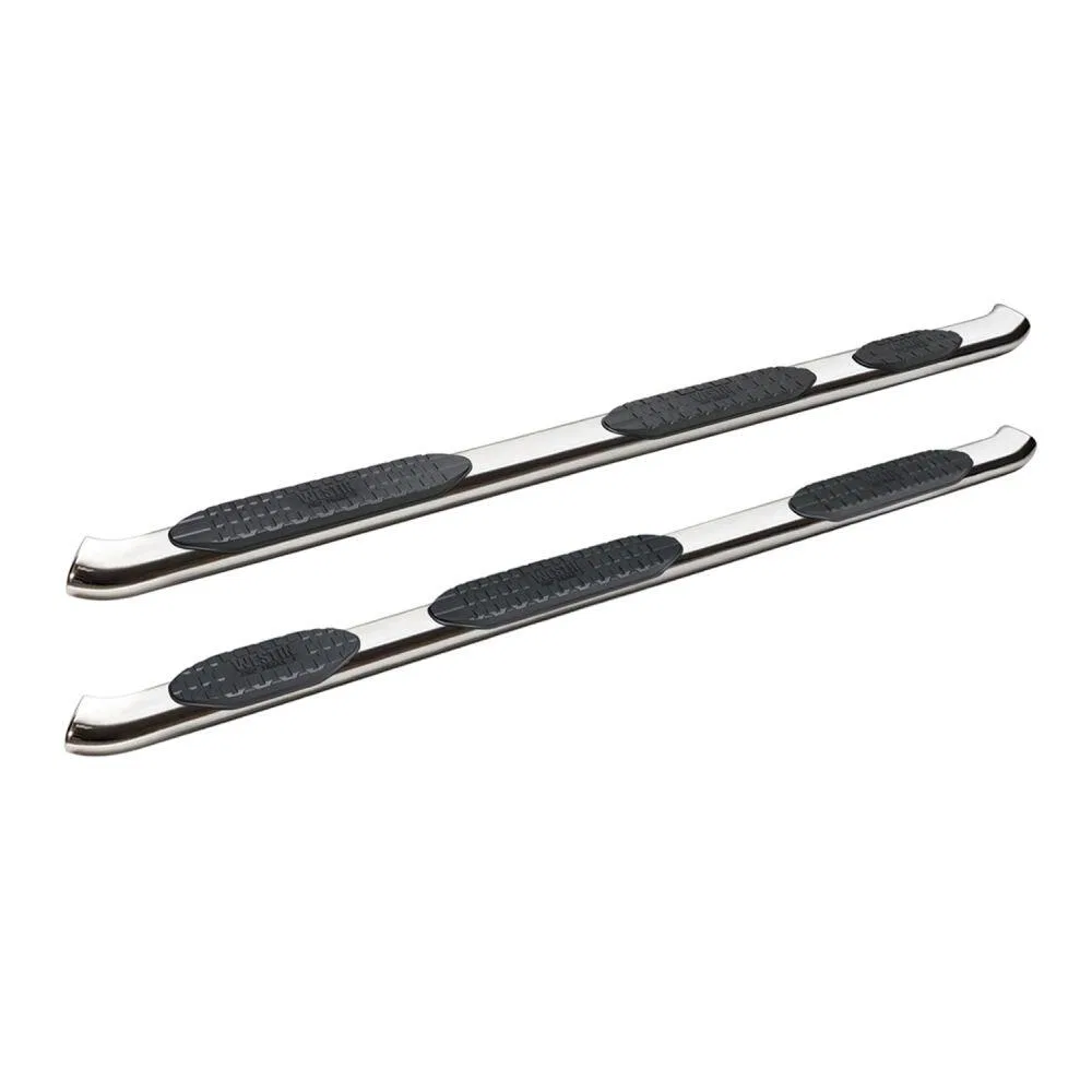 21-534700 – WESTIN Nerf Bar - Truck Wheel To Wheel, With Step Pads With Bed Step 5 Inch Oval Bent Polished Stainless ...